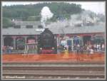 Am Wochenende 16./17.08.2008 fuhr 52 8134 der Eisenbahnfreunde Betzdorf im Rahmen des Lokschuppenfestes des Sdwestflischen Eisenbahnmuseums Siegen Pendelverkehr zwischen Siegen und Kreuztal.