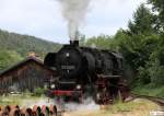 BEM Nrdlingen 52 8168-8 (Bj. 1943) Sonderfahrt Mnchen - Viechtach, ehemalige KBS 866 Lokalbahn Gotteszell - Viechtach - Blaibach, heute Wanderbahn, fotografiert am 02.06.2011 beim Umsetzen im Bhf. Viechtach