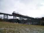 52 8154-8 machte am 18.12.11 die Sonderfahrt. Von Leipzig nach Annaberg, hier in Markersbach auf dem Markersbacherviadukt.

