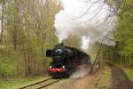 18.04.2014, 52 8131, Osterfahrten auf der Zellwaldbahn, veranstaltet durch die IG Dampflok Nossen e.V.