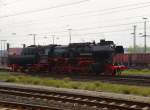 52 8195 der Fränkischen Museums-Eisenbahn (FME) am Vormittag des 06.09.2014 beim Umsetzen in Schweinfurt Hbf.