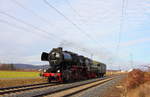 52 8195-1 Fränkische Museums-Eisenbahn bei Bad Staffelstein am 25.02.2017.