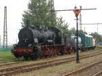 57 3297 mit einem Gterzug zum 19.Heizhausfest in Chemnitz-Hilbersdorf,am 22.08.09