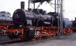 57 3088 auf der Jubiläumsausstellung zum 150-jährigen Bestehen der deutschen Eisenbahnen in Bochum-Dahlhausen im Oktober 1985