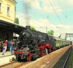 58 311 am 31.5.2014 beim Dampf Spektakel in Neustadt Weinstrasse.Am Ende des Zuges  kann man noch 41 018 erahnen.