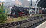 Am 21.09.2014 hat 58 311 der UEF ihren Umsetzvorgang im Hagener HBF vor dem Sonderzug nach Winterberg fast beendet.