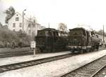 64 007 neben Lok der BR 86 in Neustadt-Sachsen.