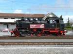 VHE - Dampflok 64 518 unterwegs als Whisky Train bei Rangierfahrt in Murten am 13.04.2013