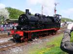 Eine Dampflok der DR-Baureihe 78 im Eisenbahnmuseum Bochum-Dalhausen am 19.