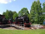 86 1049-5 ist hier auf der Drehscheibe beim Eisenbahnfest in Schwarzenberg am 06.05.11.