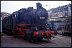 Rangier Dampflok 89003 im BW Schwerin am 5.12.1993.