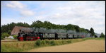 91 134 mit einem Sonderzug nach Ueckermünde Stadthafen  bei Kamerun am 23.07.16