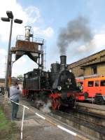 91 134 nach Beendigung der Sonderfahrt 88565 Schneweide - Marienfelde Gbf am 11.09.2010 auf dem BW Fest in Schneweide.