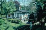 BR 93 990 (Gotha) im Bahnhof Georgenthal-Ort an der Strecke Georgenthal - Tambach-Dietharz, um 1965, Aufnahme von meinem Vater im Urlaub, Scan vom Dia