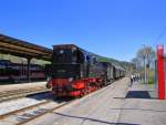 Rennsteigbahn (DB) 94 1538 mit dem  Raanzer  nach Katzhtte im Bf Rottenbach; 18.04.2010