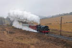 Der 95 1027-2 mit Glastrid Express zwischen Rübeland und Hüttenrode am 02.02.2020