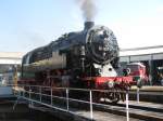 BR 95 1027 in ganzer Pracht auf der Drehscheibe des Bw Arnstadt in Thringen am 16.09.2012.