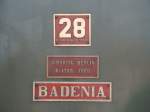  Badenia  Schild auf Damplok T3 (Hersteller Borsig, Bj 1900)  der Acherntalbahn