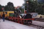 Der Adler des DBMuseum Nrnberg dampfte im September 2001 auf der Strecke der Dampfbahn Frnkische Schweiz durchs Wiesenttal