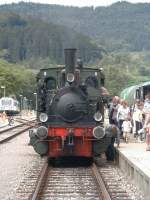 Preuische Dampflok  Badenia  T3 (Borsig, Bj 1900) der Acherntalbahn Frontansicht