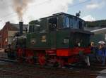 
Die Dampflok  Waldbröl  des EM Dieringhausen als Gastlok  am 18.09.2011 im Südwestfälische Eisenbahnmuseum in Siegen. Die ehem. Lok der Kleinbahn Bielstein-Waldbröl wurde 1914 unter Fabrik-Nr. 2243 bei Jung in Jungenthal b. Kirchen a.d. Sieg gebaut. 