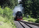 99 236 erreicht mit dem P8927 (Drei Annen Hohne - Brocken) den Bahnhof Schierke.