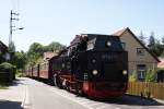 99 7241-5 als N 8930 vom Brocken nach Wernigerode bei der Einfahrt in Wernigerode Hochschule Harz am 27.07.09