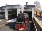 HSB 99 7243-1 am 17.09.2014 im Bw Wernigerode.