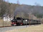 99 1568-7 am 12.04.09 auf der Prenitztalbahn. 