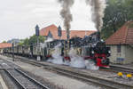 Die Lokomotiven 99 5901 und 99 5902 fuhren mit 	Traditionszug zum Brocken von Bahnhof Wernigerode HSB am 9.