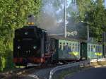 99 1789-9 mit dem Frühzug  aus Radeburg in Radebeul Weißes Ross.  06.06.2014 06:57 Uhr.