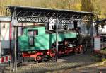 Lok 2 der Drachenfelsbahn (Bj.1927) , seit 1968 als Denkmal an der Talstation in Knigswinter ausgestellt, aufgenommen am 09.11.2013