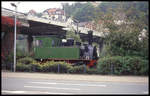 Denkmal Lok Carl Nr. 2241, Hohenzollern 1907, am 2.10.1994 am Bahnhof in Altena.