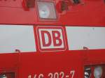 DB -Aufschrift unter dem Scheinwerfer einer BR 146