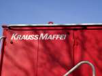 Krauss Maffei Beschriftung einer MH05 am 09.02.13 in Hanau Hafen 