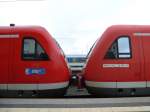 Hier die Kupplung zweier 612er im Hofer Hauptbahnhof. Das Paar fhrt als RE nach Dresden Hauptbahnhof weiter. Fotografiert am 28.04.13.