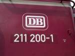 Die Fahrzeugnummer von 211 200-1 am 11.05.13 in Darmstadt 