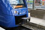 Kupplung und Scheinwerfer von Vlexx Lint 81 (620 405) am 13.01.18 in Frankfurt am Main Hbf