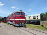 DB Museum 120 198-7 am 01.06.2019 beim Sommerfest im Eisenbahnmuseum Weimar.