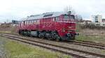 EBS V200-507 ( 9280 5220 507-9 D-EBS ) im Holzbahnhof Gera am 28.3.2023