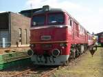 120 269 steht am 24.08.07 auf dem Gelände des Bw Chemnitz-Hilbersdorf ausgestellt.