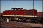 110699 rangiert hier am 16.9.1990 im damaligen DDR Grenzbahnhof Oebisfelde.