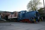 Rangierarbeiten im Eisenbahn und Technikmuseum Schwerin am 14.04.2007