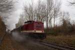 52 8131-6 der WFL zog am Sonntag, den 07.12.14 einen Sonderzug von Nossen über Dresden, Bischofswerda, Ebersbach, Löbau nach Görlitz und zurück.