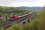 202 720-9 mit leerem Schotterzug auf dem Altenbekener Viadukt am 4.5.17