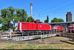 202 520-3 (112 520-2 | 110 520-4 | DR V 100.1) beim Orientrot-Treffen auf der Drehscheibe des Bahnbetriebswerks Lutherstadt Wittenberg.

🧰 Schienen Komplex Logistik Magdeburg GmbH & Co. KG (SKL)
🕓 27.5.2023 | 11:32 Uhr