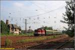 Am 14.06.08 ist 202 646 der Erzgebirgsbahn mit einem Sonderzug des SEM Chemnitz ins thringische Lobenstein unterwegs. Hier fhrt der Zug in Chemnitz Hbf ein.