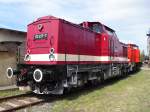 112 457-7 und 202 453-7 (WFL)machten sich zur Abfahrt bereit, sie waren am 29.05.11 beim V100 Treffen in Weimar zu Gast.