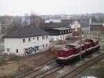 Am 04.04.13 standen in Gera die 202 425-5 und die 202 327-3 der LEG.