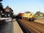 203 001 (Alstom), ex 202 349 - angemietet von PBSV - mit einem Containerzug in Bad Oldesloe (15.09.2006)